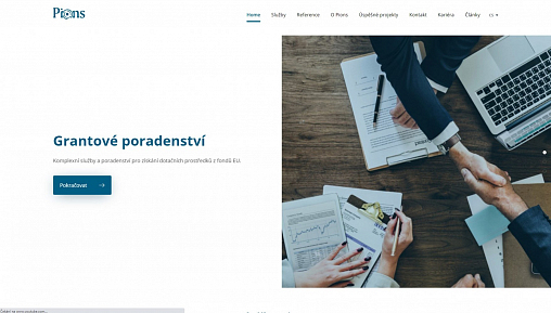 Web pro dotační poradenství [pions.cz]